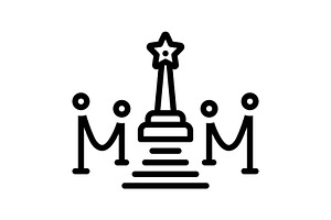Award trophy black icon, an Outline Icon by Creative priyanka