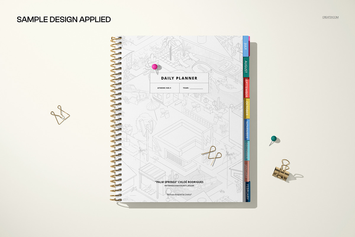 Weekly & Monthly Planner Mockup Set, a Merchandise Mockup by creatsy5 (Photo 4 of 12)