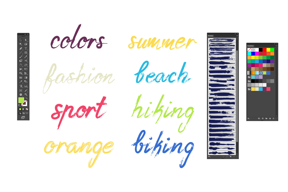 1200 Paint and Ink brushes, a Brush Add-On by Graphic patterns (Photo 8 of 8)