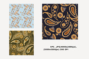 Paisley Floral Patterns, a Pattern Graphic by Trisuphat (Thumbnail 4 of 4)