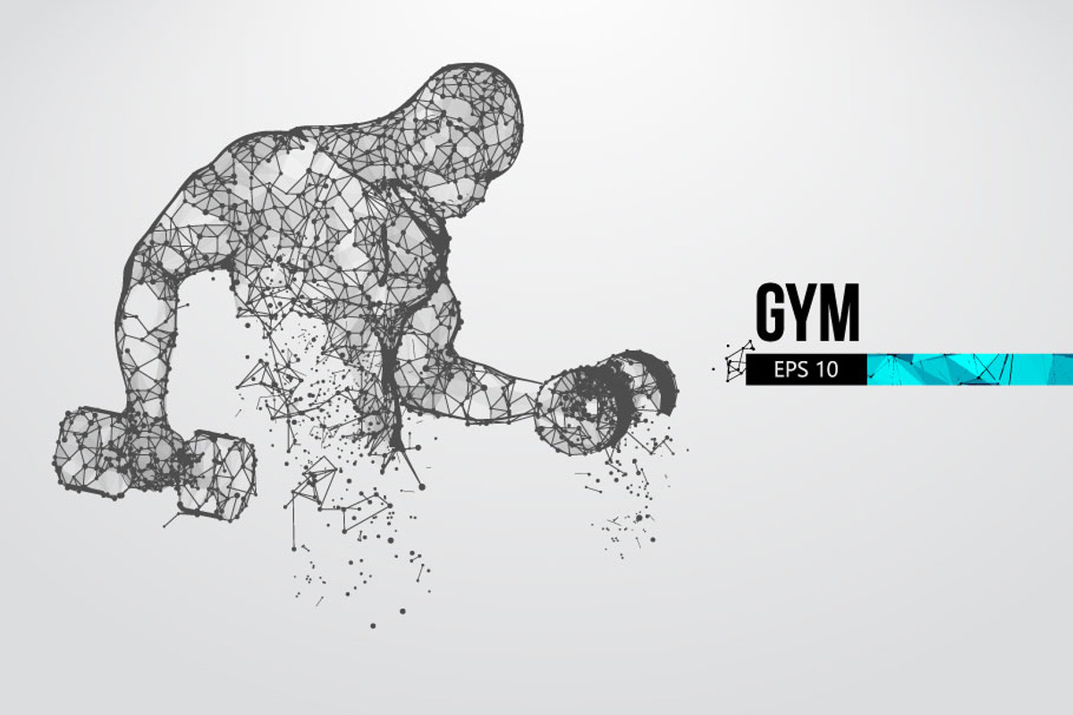 Silhouettes of a bodybuilder, GYM, a Healthcare Illustration by Matrosovv (Photo 3 of 4)