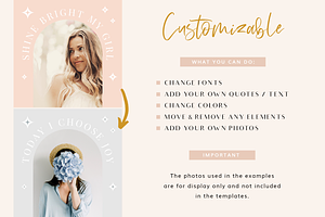 Instagram Templates Boho Canva