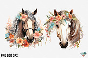 Boho Horse Flower Watercolor, an Illustration by Gemstone (Thumbnail 4 of 12)