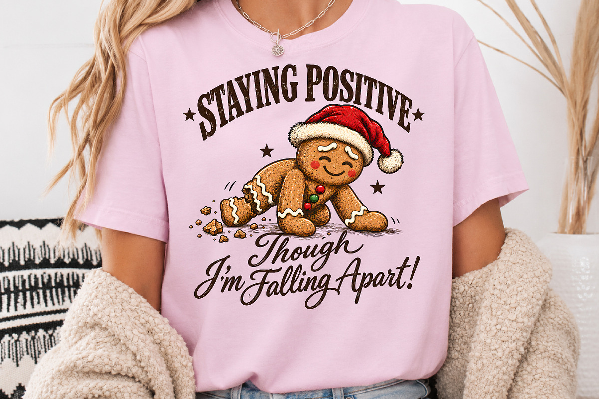 Funny Christmas Gingerbread Man PNG, a Seasonal Illustration by Rose Art (Photo 3 of 4)