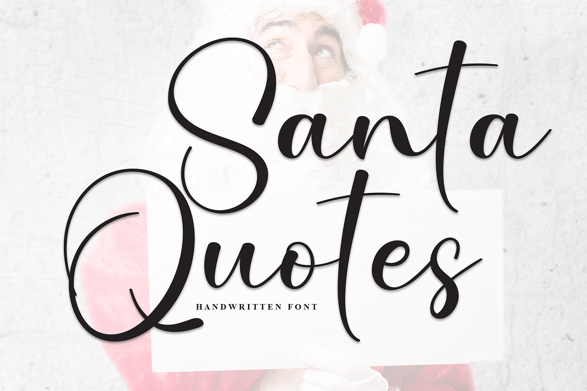 Santa Quotes | Script Font, a Handwritten Font by Scratchones (Photo 1 of 8)