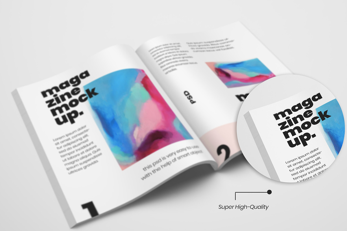 Realistic Magazine Mockup, a Books & Magazine Mockup by Graphic Xtreme (Photo 3 of 3)