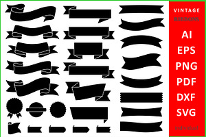 SVG Vintage Banner ribbon clipart