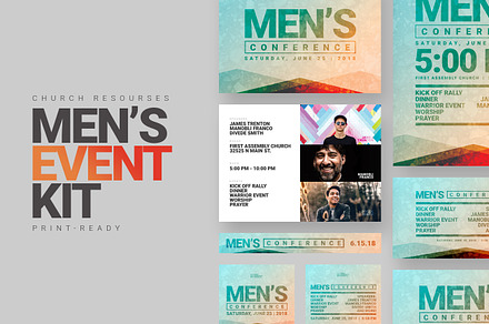 Men's Church Event Kit, a Card Template by Church Resources Depot