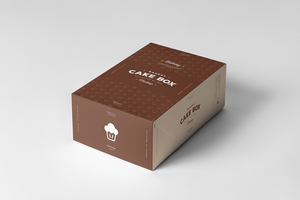 Cake Box Mock-up, a Packaging Mockup by Yogurt86 (Photo 5 of 7)