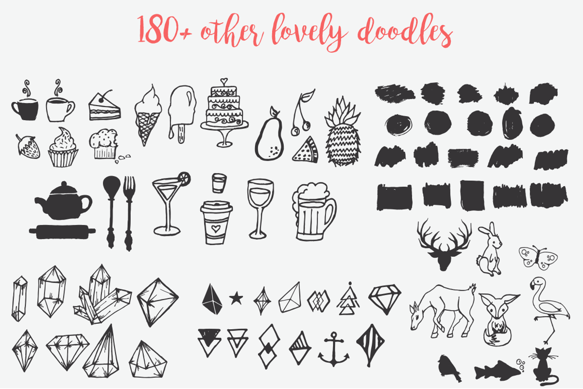 Big Hand Drawn Logo Kit, a Branding & Logo Template by Brandi Lea Designs (Photo 22 of 32)