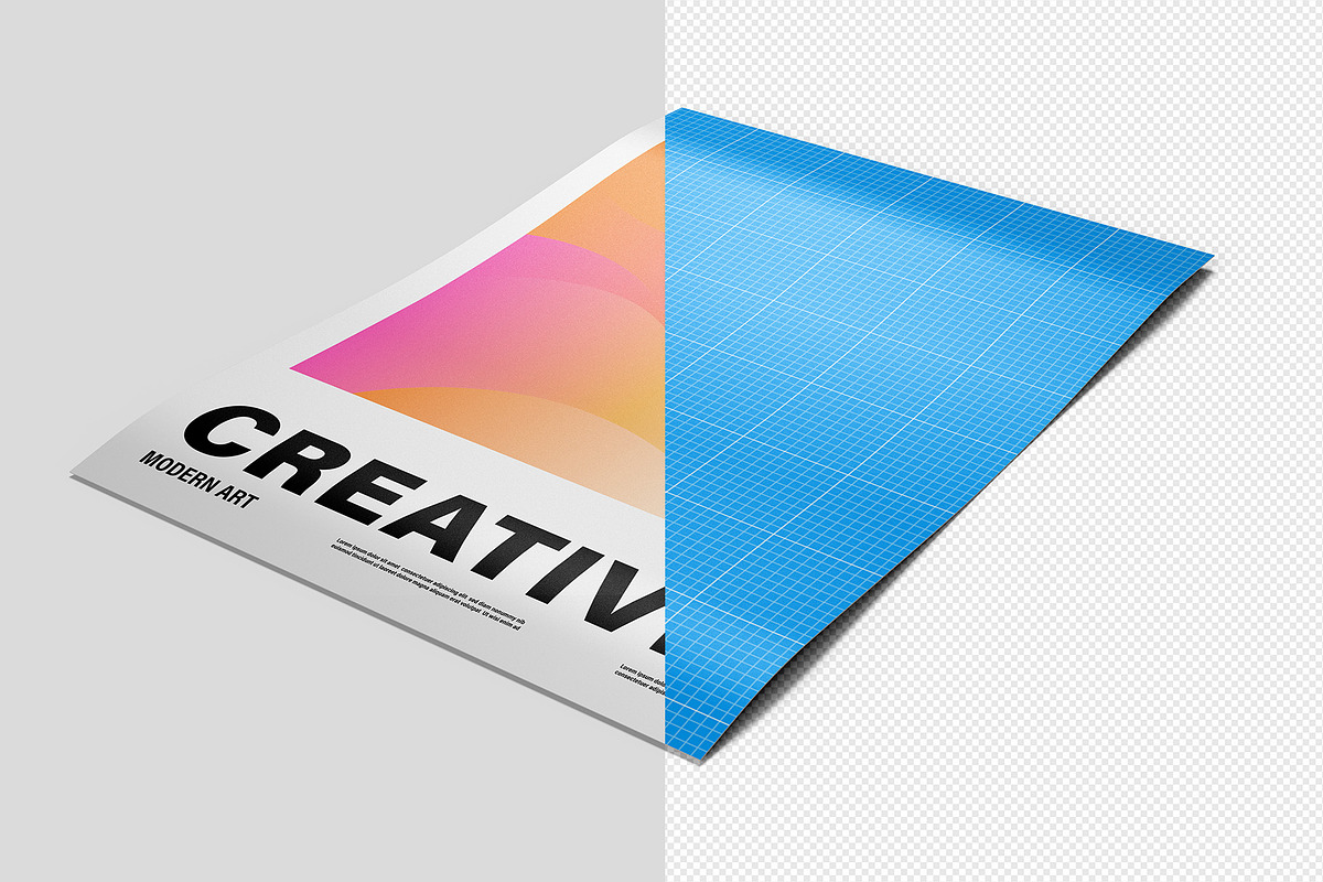Paper Poster Mockups - 12 views, an Advertising Mockup by Illusiongraphic (Photo 17 of 28)