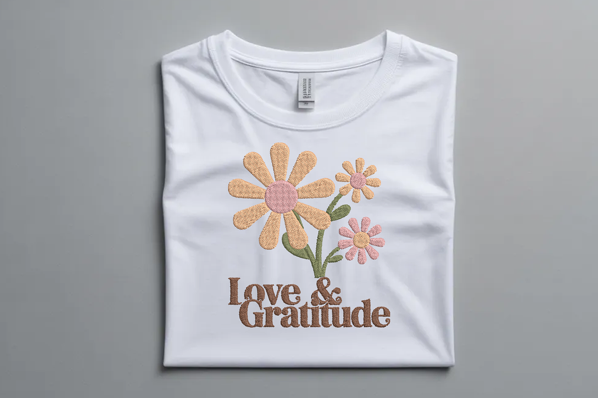 Love & Gratitude Retro Flowers File, an Illustration by Purpose Ekbal (Photo 3 of 3)