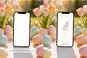 Easter iPhone Mockup with Tulips, a Product Mockup by TatiMockup (Thumbnail 2 of 3)