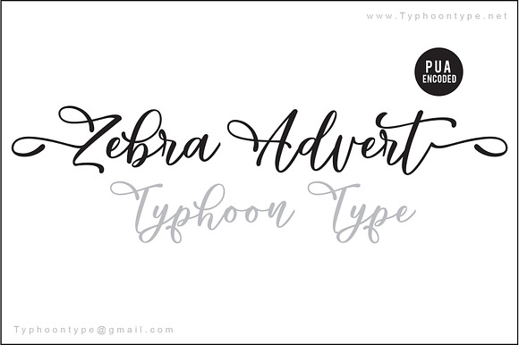 Zebra Advert font preview 3
