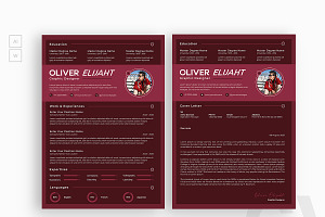 Red Color Resume CV