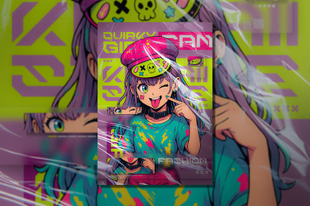 Quirky Girl Flyer Poster Design, a Poster Template by Brainwave