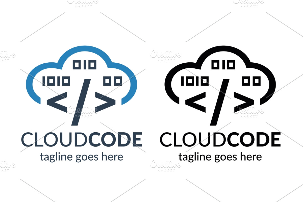Cloud Code Logo, a Branding & Logo Template by Design_Planet