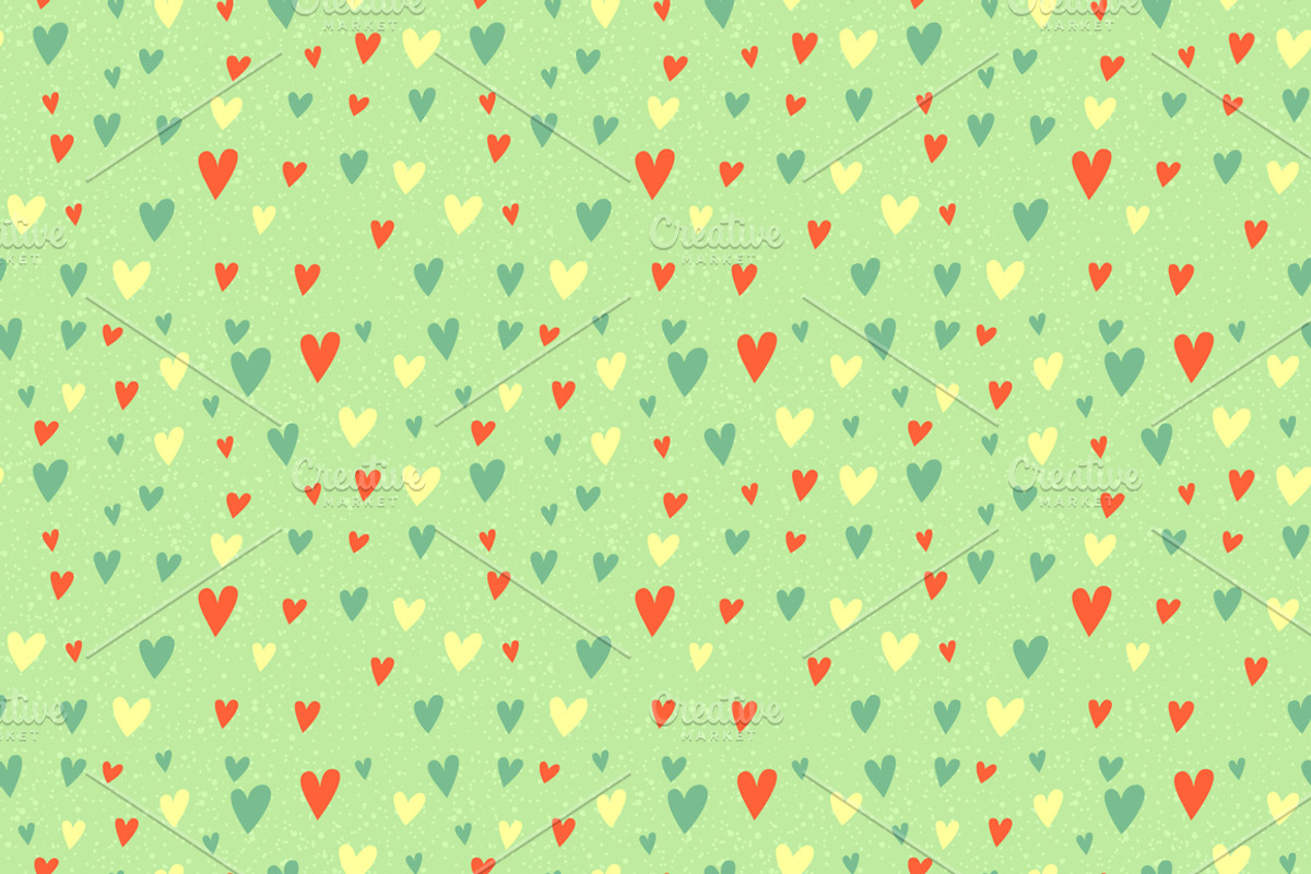 Set of pattrens with hearts preview 3