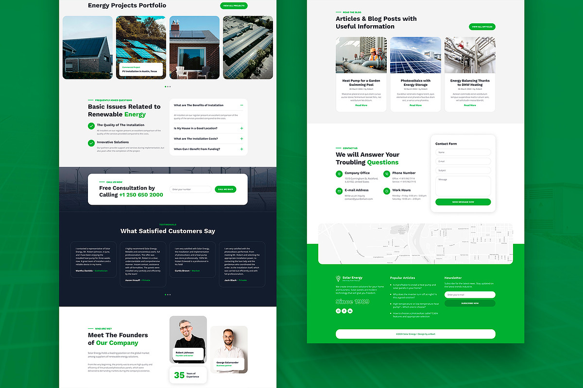 Solar Energy Landing Page Figma, an UI Kit Template by artbart (Photo 3 of 8)