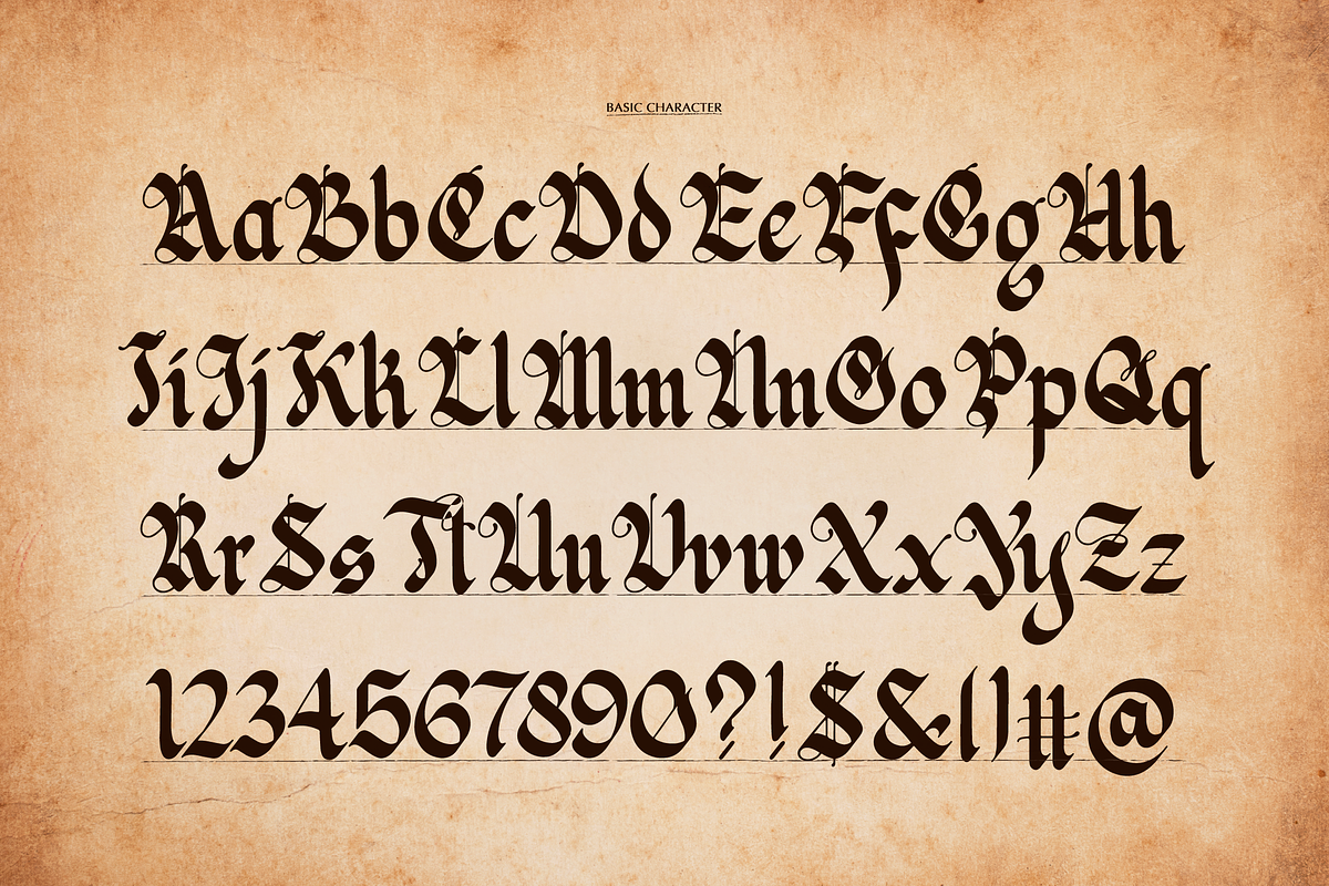 Kejddart | Blackletter Typeface, a Blackletter Font by Denustudios (Photo 10 of 12)