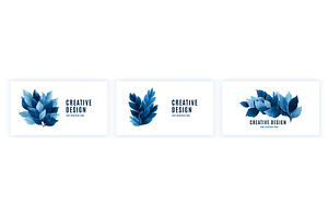 Blue leaves logo. Leaf branch, an Illustration by Stock-Smart-Start