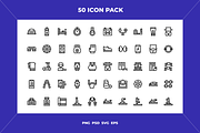 50 Pilates icons, an Outline Icon by Wencory (Thumbnail 1 of 2)