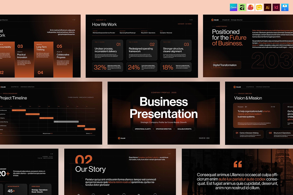 Business Presentation Template, a Presentation Template by BrandPacks (Photo 1 of 7)