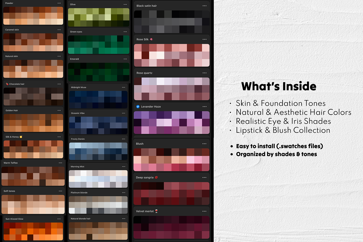 25 Portrait Procreate Color Palettes, a Palette Add-On by Selentaori Studio (Photo 2 of 8)