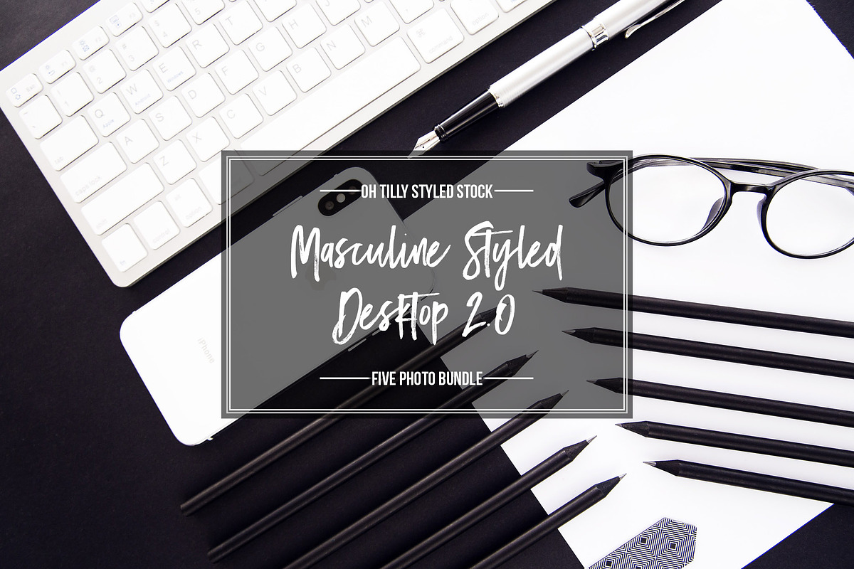 Masculine Desktop Photo Bundle S2, a Social Media Template by OhTilly (Photo 1 of 5)