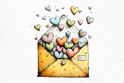 Whimsical Valentine's Day Clipart, an Illustration by Craft Nest (Thumbnail 10 of 11)