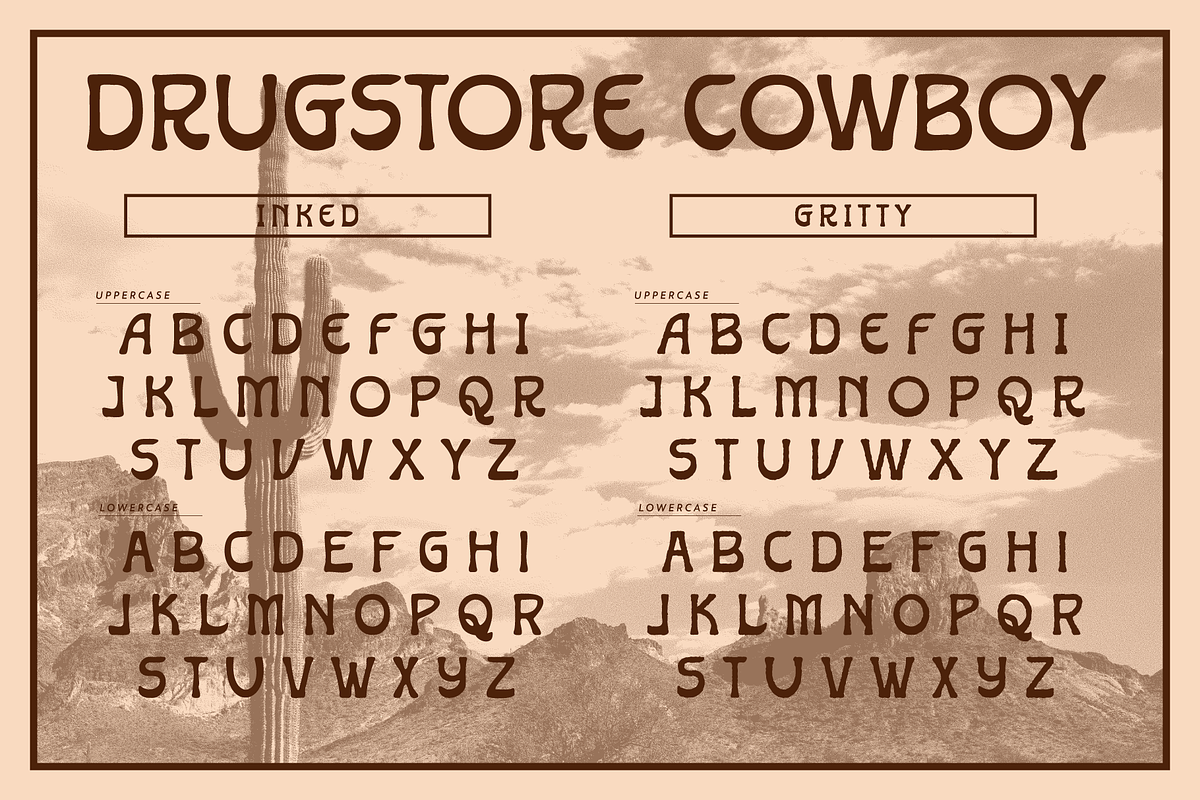 Drugstore Cowboy Font Family, a Font by Brethrendesignco (Photo 4 of 6)
