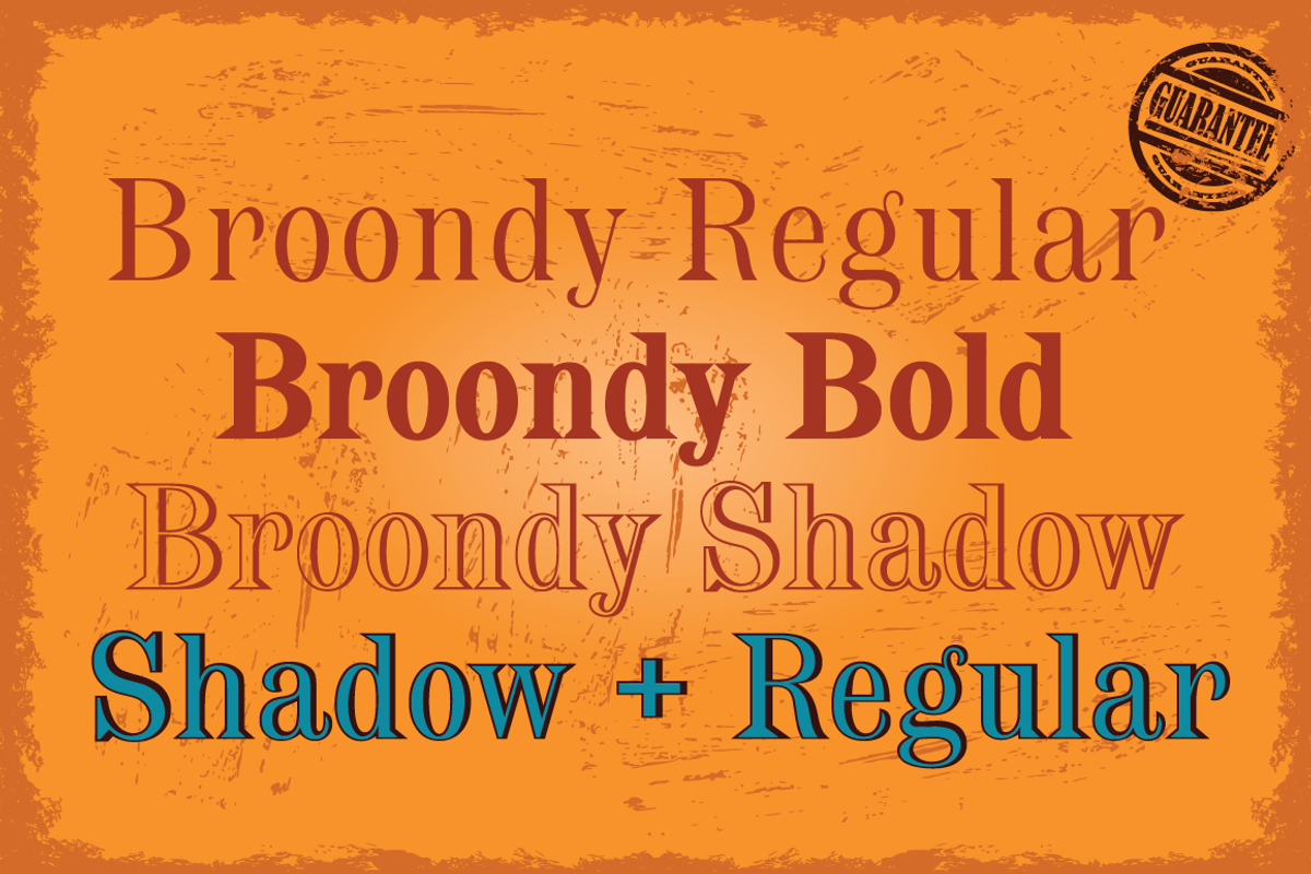 Broondy Serif Font Pack, a Serif Font by Arys Design (Photo 4 of 4)