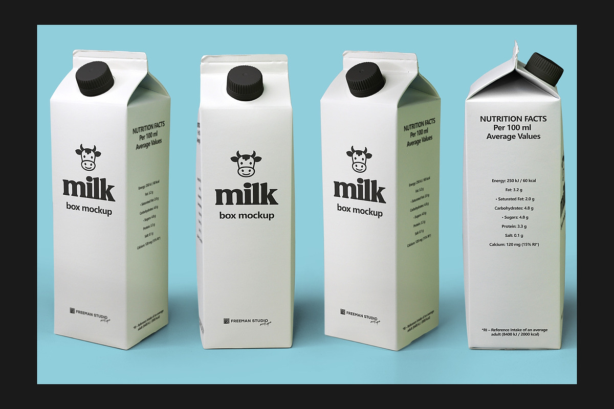 Milk Box Mockup, a Product Mockup by Freeman Studio