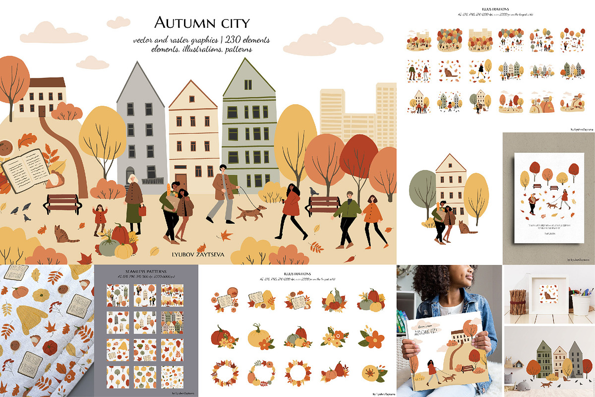 50% off! Four Seasons Bundle!, a Seasonal Illustration by LyubovZaytseva (Photo 4 of 9)