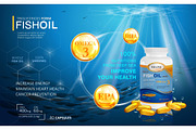 Fish oil ads template | Flyer Templates ~ Creative Market