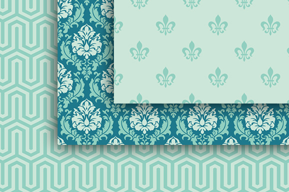 18 Versailles style papers + frames, a Pattern Graphic by CLIPART GARDEN (Photo 3 of 5)