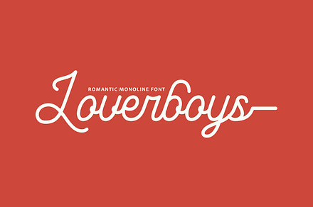Loverboys - Monoline Script Font, a Script Font by Arendxstudio