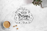 Minimalist marble desktop 240004 featuring styled desktop, styled stock, a Food & Drink Photo by Garlic Friday Design (Thumbnail 1 of 2)