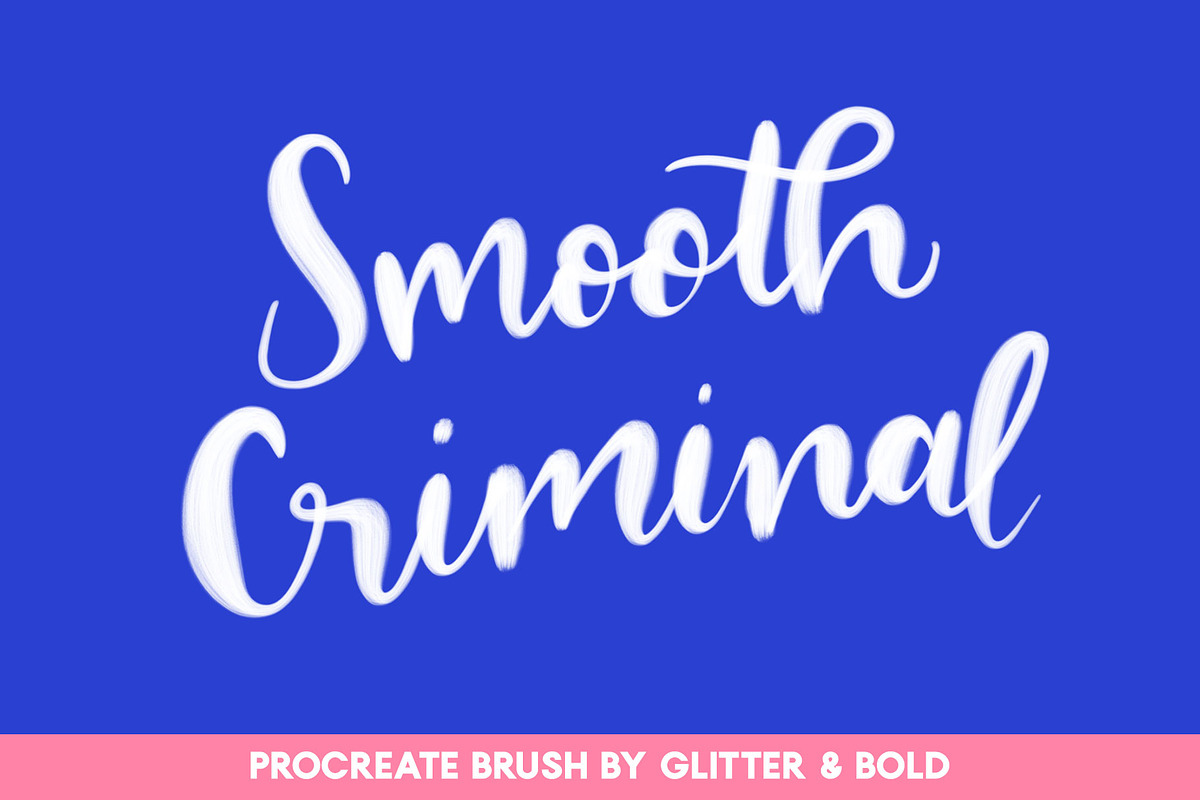Smooth Criminal Procreate Brush, a Brush Add-On by Glitter & Bold (Photo 1 of 2)
