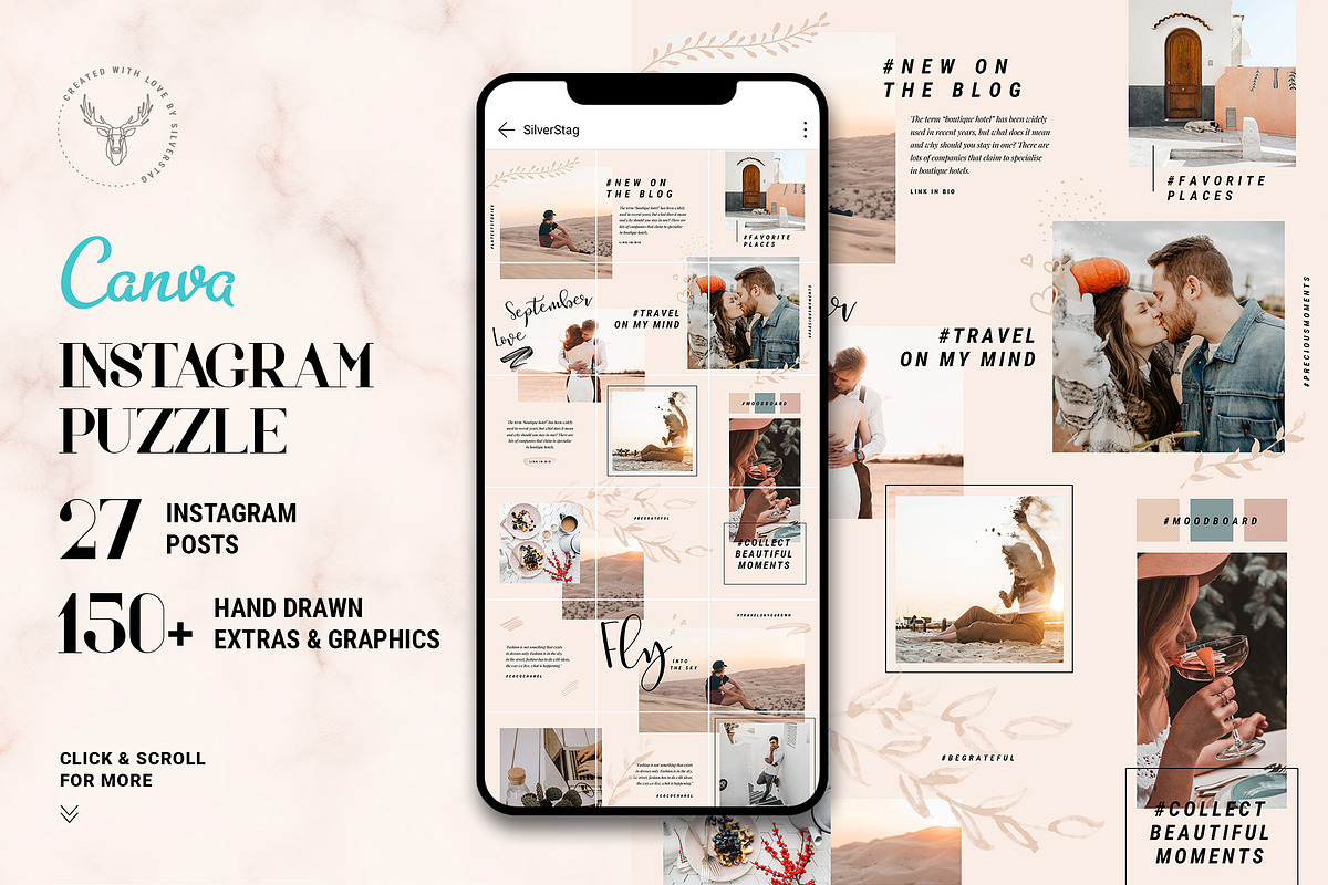 Insta Puzzle Bundle + FREE Updates, a Social Media Template by SilverStag Type Foundry (Photo 5 of 14)