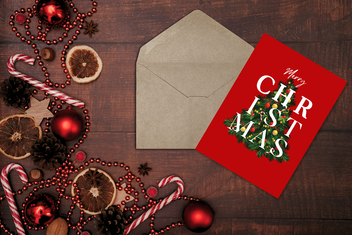 10 Editable Christmas Card Templates, a Card Template by Kyuubu Arts (Photo 3 of 12)