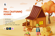 3D Fall (Autumn) Icons, a Scene 3D Model by Flat Icons (Thumbnail 1 of 8)