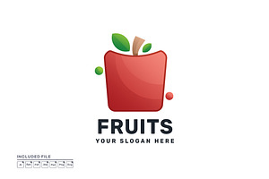 Apple Fruit Square Logo Vector, a Branding & Logo Template by yuanesei