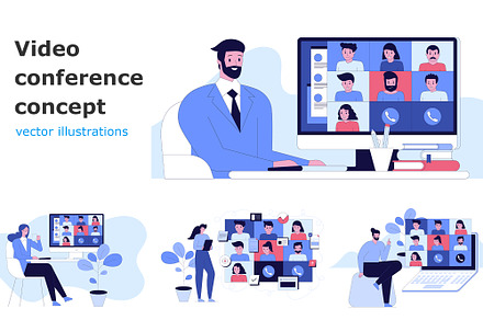 Video conference illustration