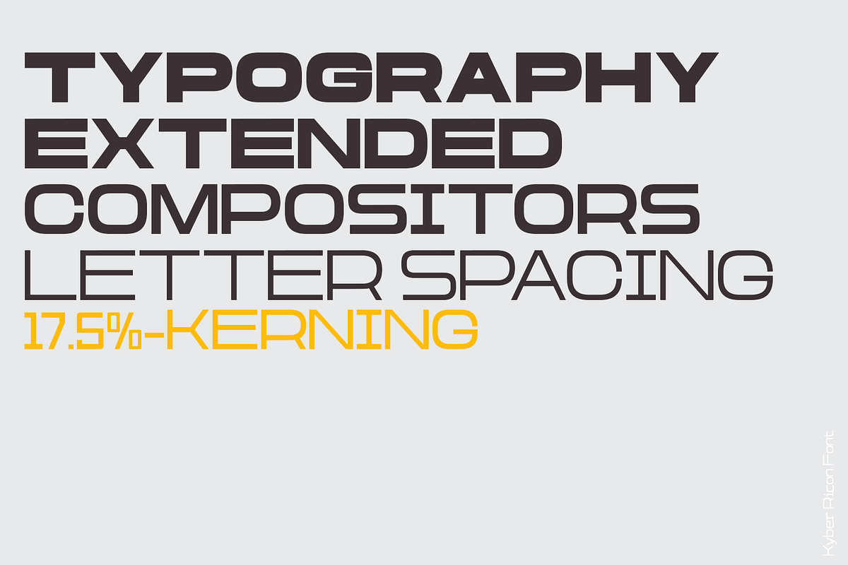Kyber Ricon - Font Family, a Sans Serif Font by TypeClassHeroes (Photo 12 of 14)