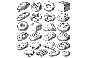 Bread and Pastries, an Object Graphic by nikagraphic
