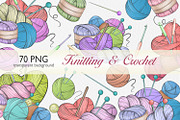 Knitting Clipart Collection, an Illustration by CaraulanStore (Thumbnail 1 of 5)