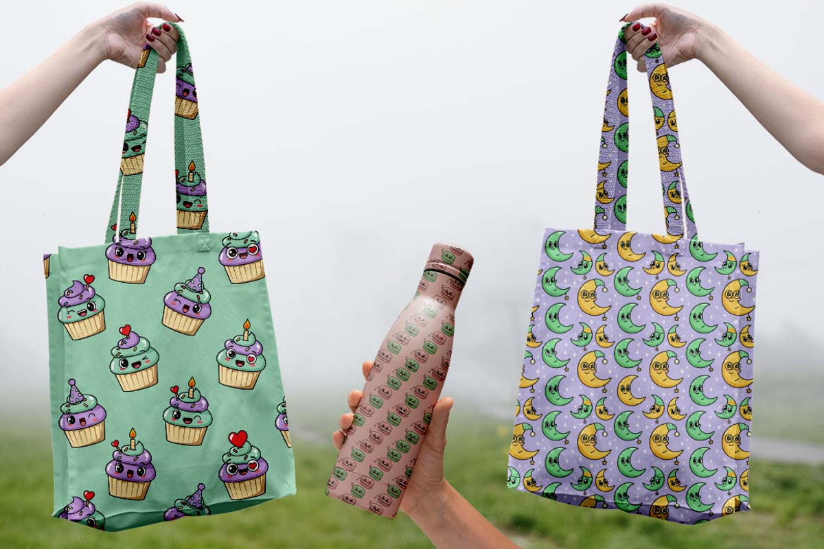 Kawaii Character Seamless Patterns, a Pattern Graphic by one-touch (Photo 10 of 17)