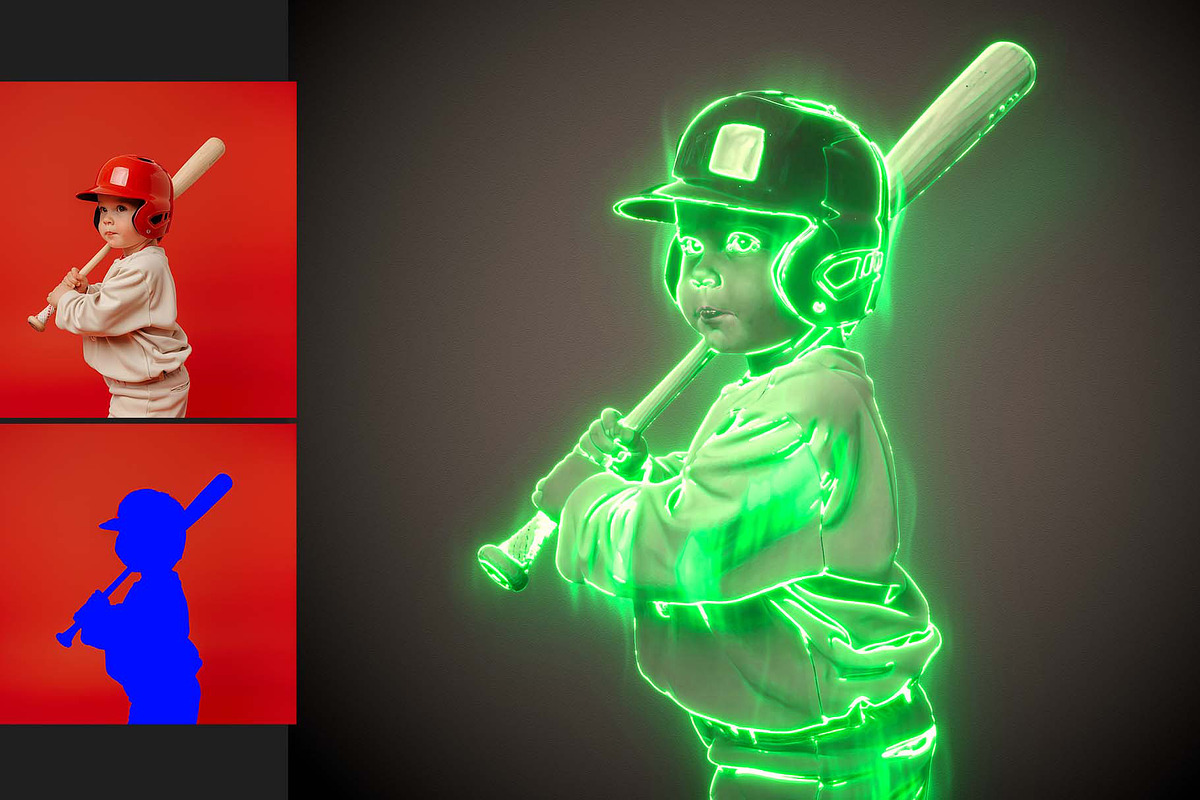 Neon Glow Photoshop Action, an Action Add-On by MRI STUDIO (Photo 3 of 12)
