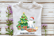 Christmas Ghost, Halloween Christmas, an Illustration by Rose Art (Thumbnail 2 of 5)